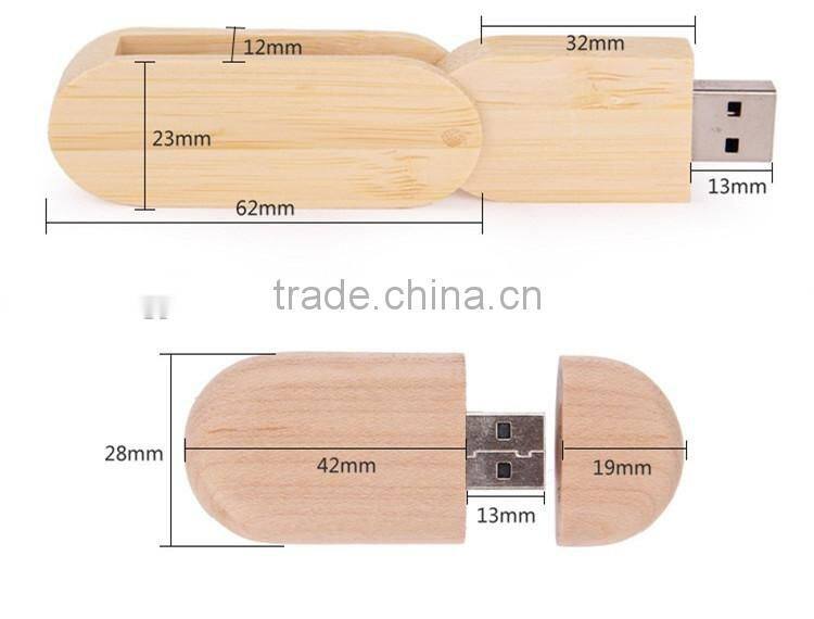 G&J 2014 fashion engraving logo wood usb flash drive