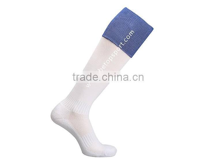 Professional quality men custom sport knitted coccer socks