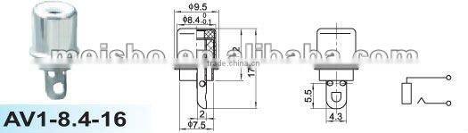 Mini female 12v to 220v single audio converter jack