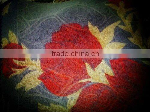 100 polyester printed aolisha/rose printed fabric/polyester chiffon for woman summer dress fabric