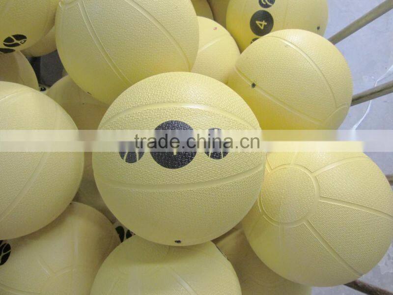 Fitness medicine ball with rubber