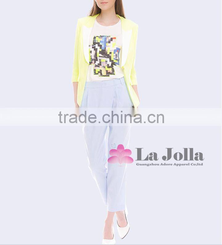 2016 Ladies office fashion business short suits slim fit women plus size suit