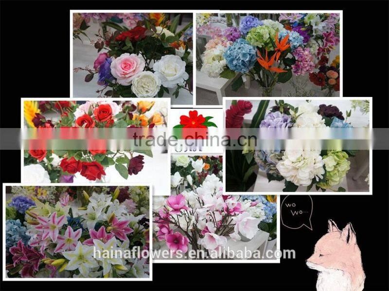 Red color decoration artificial poppy flower wholesale
