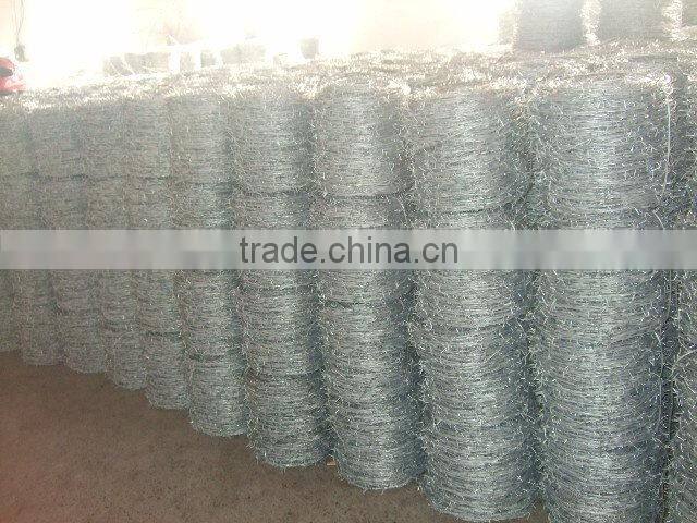 Galvanized steel coiled bulk barbed wire