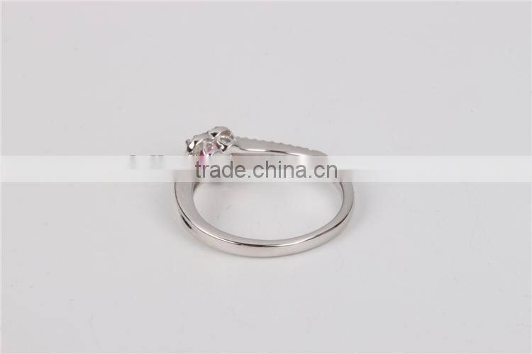 Hot selling 925 silver ring with orange stone for gift