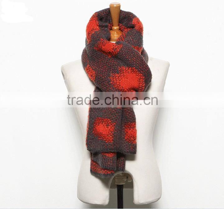Korean Fashion Patch Winter Kintted Man Scarf