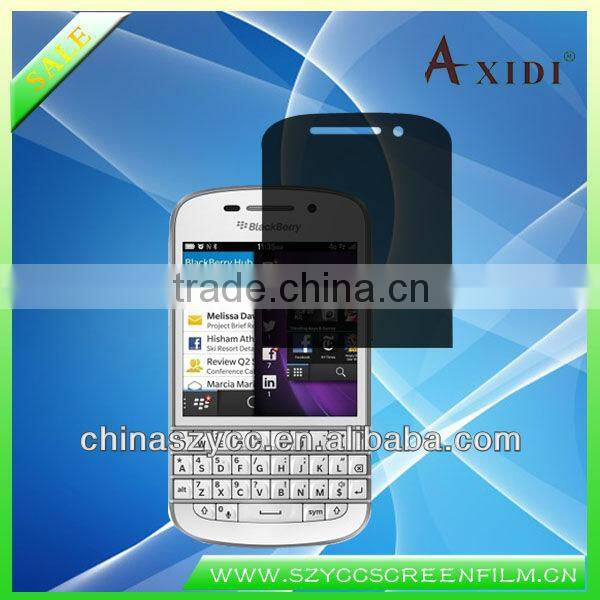 Factury Manufacture Fashion Privacy Anti-spy Screen Protector For Blackberry Q10