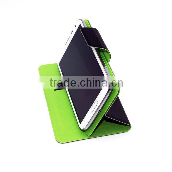 Multifunction 360 Rotating PU Leather cover with magic sticker for various mobile phone with stand and wallet with factory price