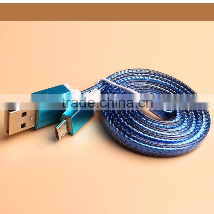 lighting micro usb cable, 1m Colorful 2in1 Usb Data Cable for iphone, for android phone