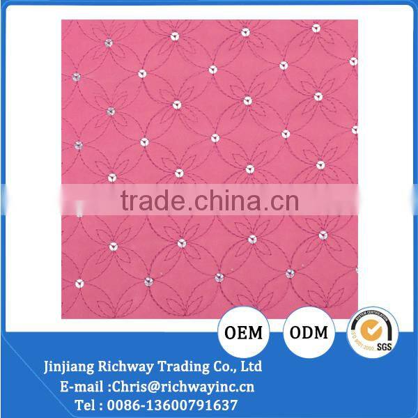 Embroidery shoes special material of pu leather sequin fabric