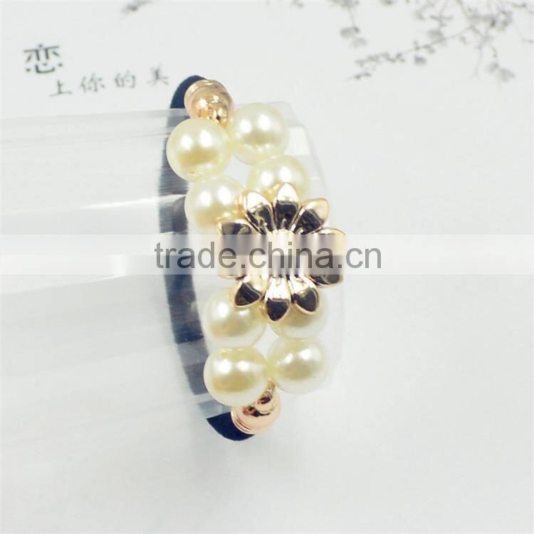 Elegant Women Hair Accessories Charm Pearl Rubber Bands Headwear Girls Elastic Hair bands