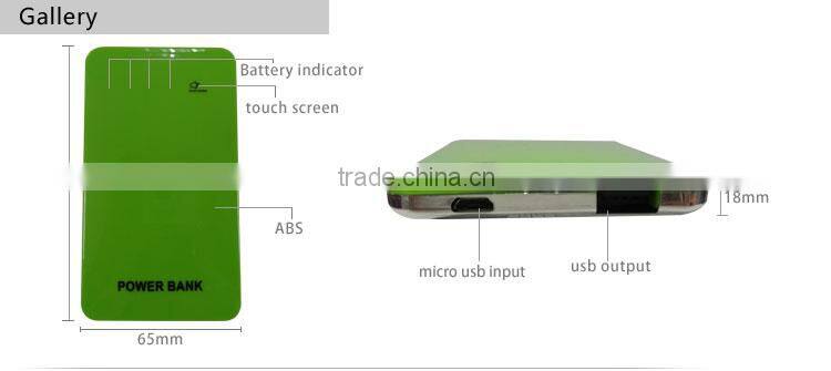 Super slim universal portable rohs power bank 4000mah