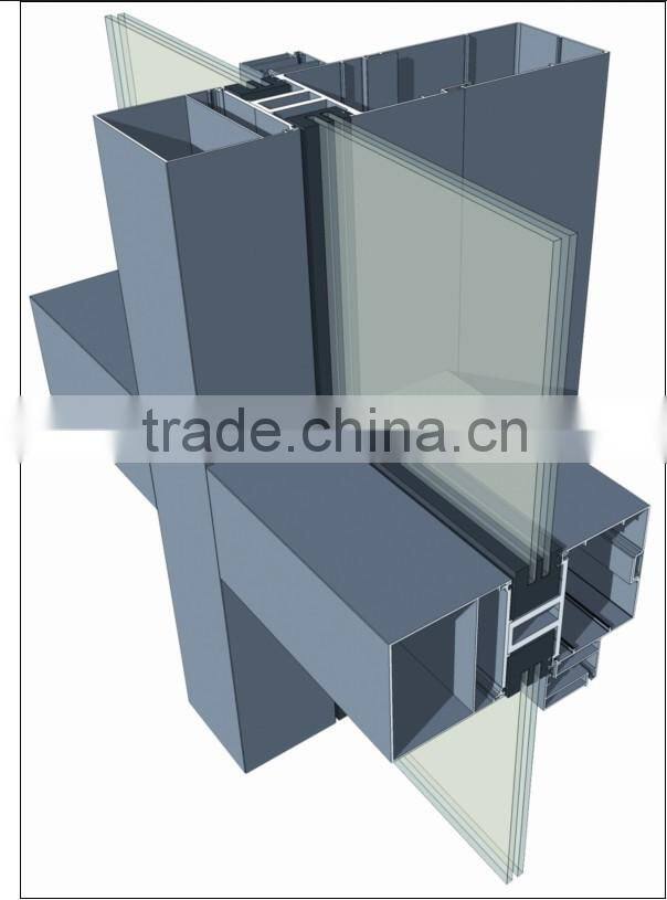 China supplier aluminum alloy price interior glass aluminium frame curtain wall