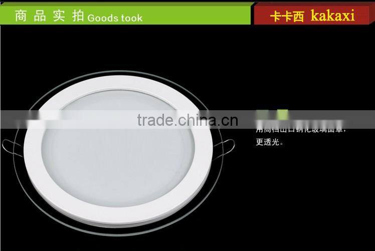 Round Glass LED Panel Light 6w 12w 18w SMD5730 LED Round Kitchen Lamp LED Ceiling Light