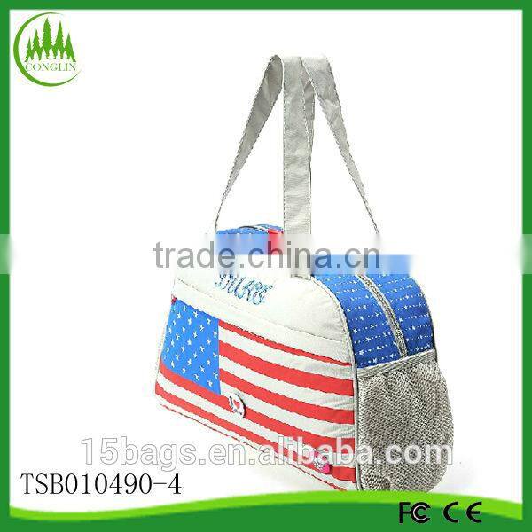 2015 new arrival wholesale outdoor quality polyester handle travel bag men