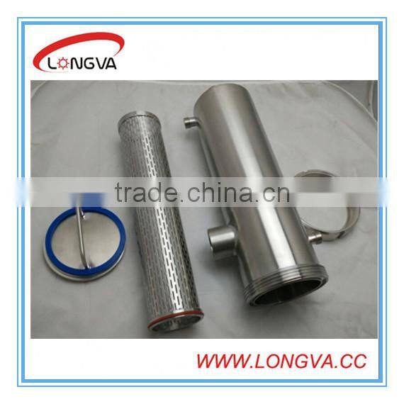 sanitary stainless steel weldign angle type wort filter