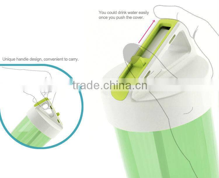 Unique Plastic Straw Bottle with Straw Cap