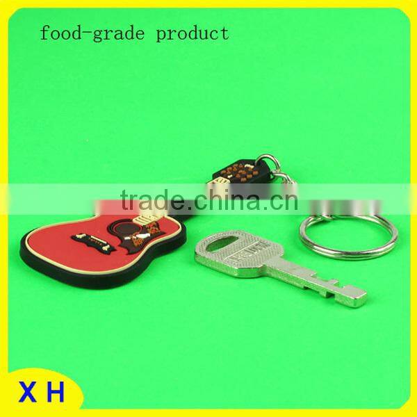 2014 Colorful Printed Silicone cheap Keychain