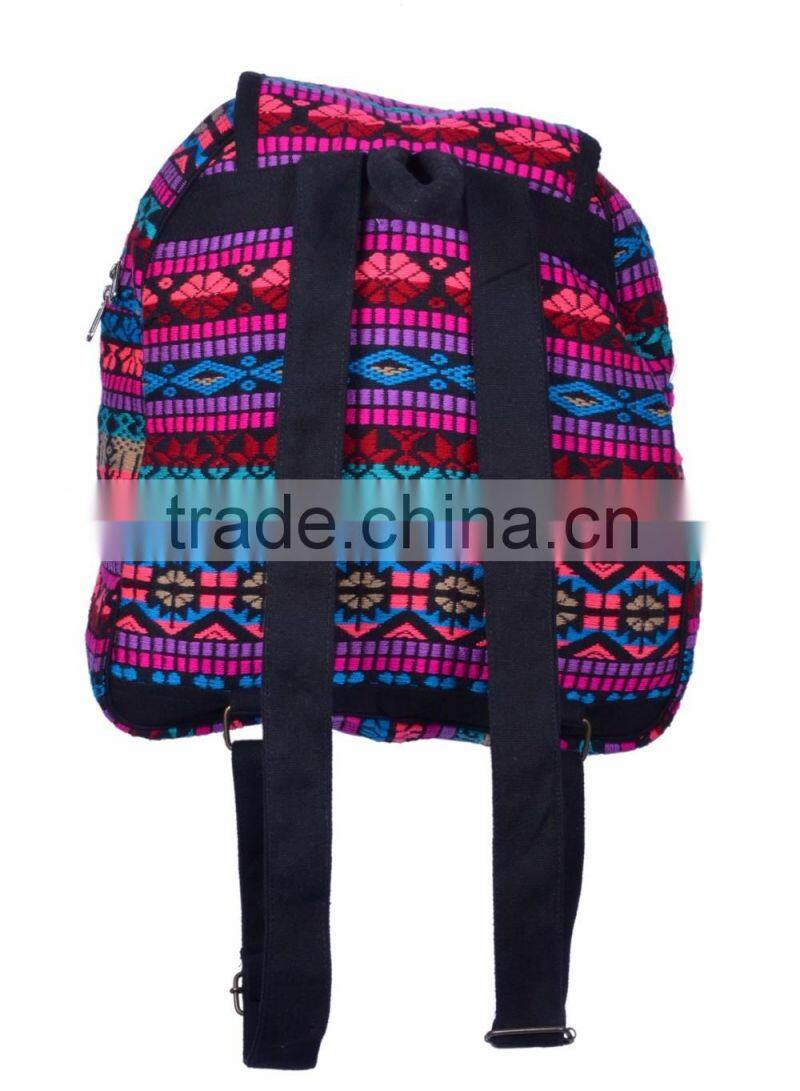 Jacquard Acrylic Fabric Backpack Bag