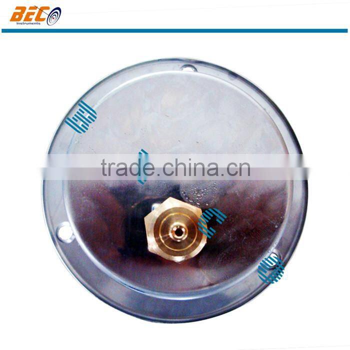 (YTN-100BD) 100mm large size single mpa scale lower back with circular hole flange normal oil pressure gauge