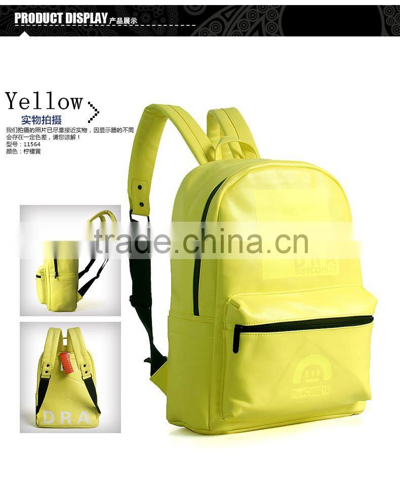 china factory latest leisure PU travel backpack bag girls school bags
