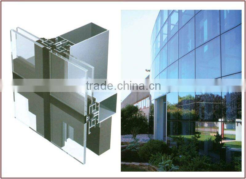 Unitized frameless glass curtain wall
