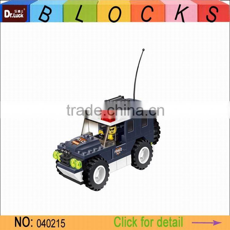 ABS mini Police Car Block toy Set police bricks