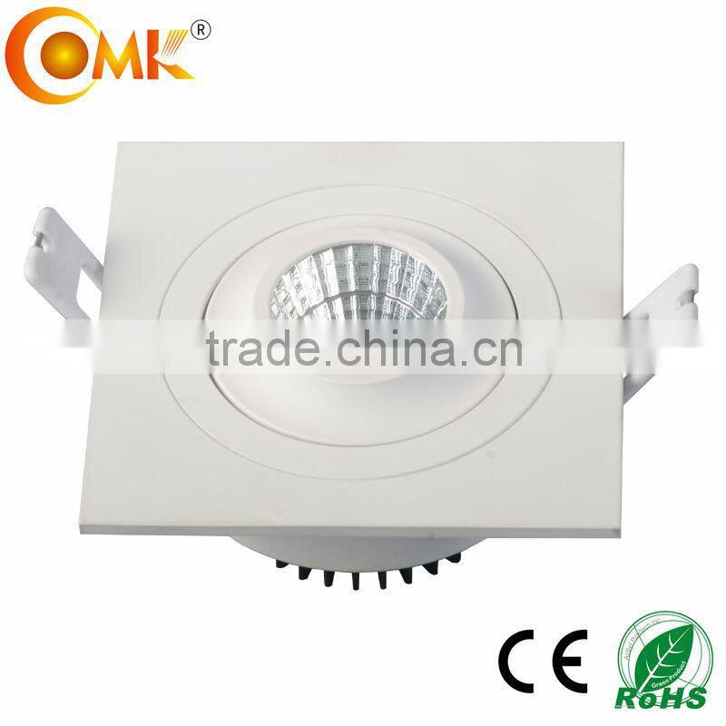 Square adjustable Recessed COB LED Downlight