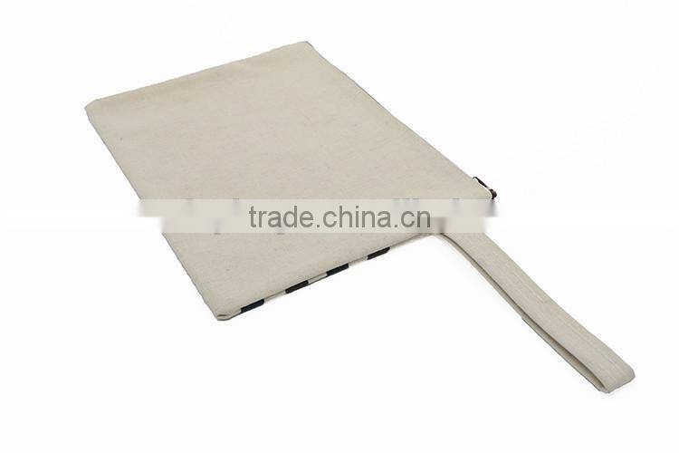 2016 hot sale lady ciutch bag plain canvas clutch bag