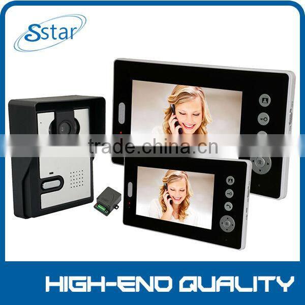 2.4GHz video doorphone oem & 7" TFT LCD Wireless Indoor Monitor XSL-712