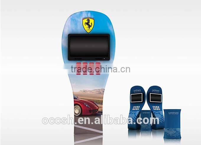 Tension Fabric Display Stand LED Advertising Screen, Digital Signage Media Player, Trade Show Display Banner