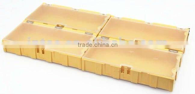 Yellow Electronic Case Kit Components Storage Boxes / Small parts storage cabinet L00010