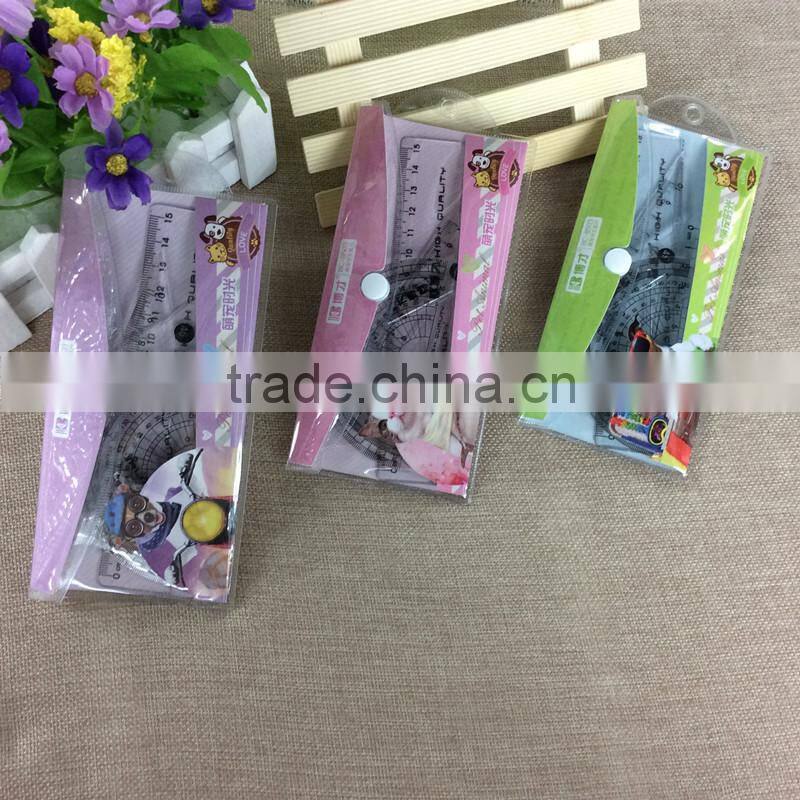 High Qulity Factory Direct Sale Plastic Student ruler set