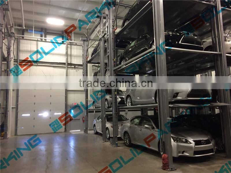 Enforced Parking Platforms With Anti-fall Design On Each Corner Hydraulic Driven Multi-Stacker Hydraulic Parking Lift