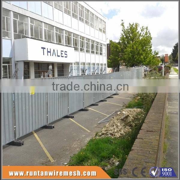 Construction Sites Colorbond Solid Steel Temporary security hoarding panels