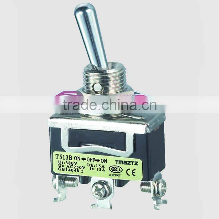 One pole (on)-off-(on) bilateral reset Toggle Switch/ spdt 3p toggle switch