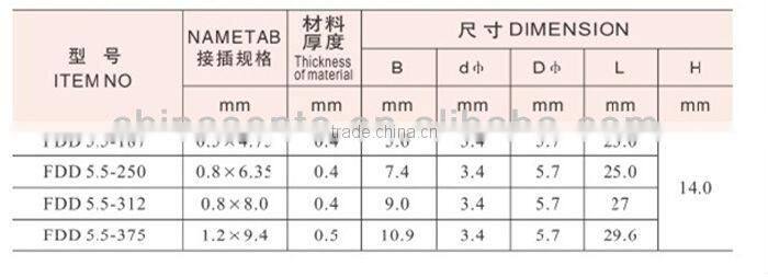 insulated wire snap on terminal