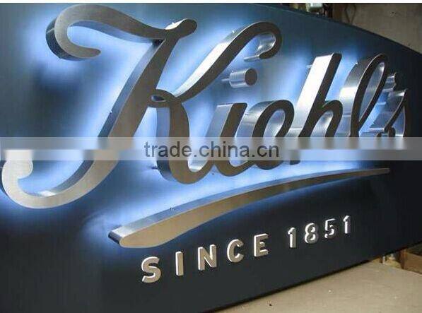 Custom LED door head design/store signs/ advertising plaque/plastic characters