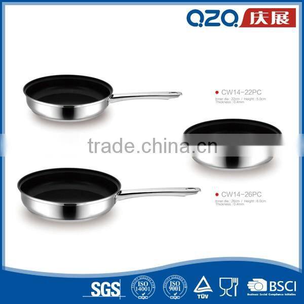 Excellent in quality cheap price mirror polishing custom stainless steel frying pan