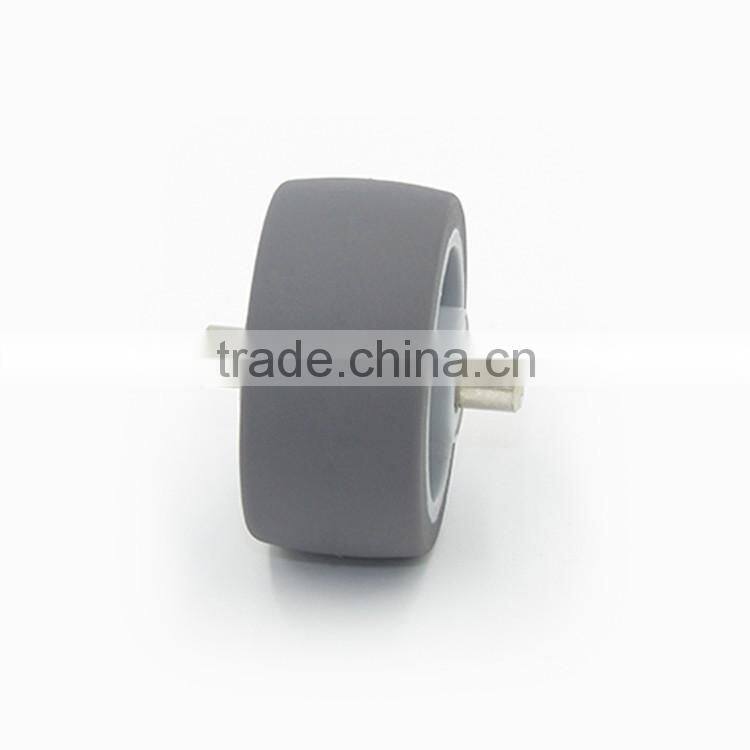 2016 newest durable 36.5mm grey TPU ball rubber caster wheels with shaft