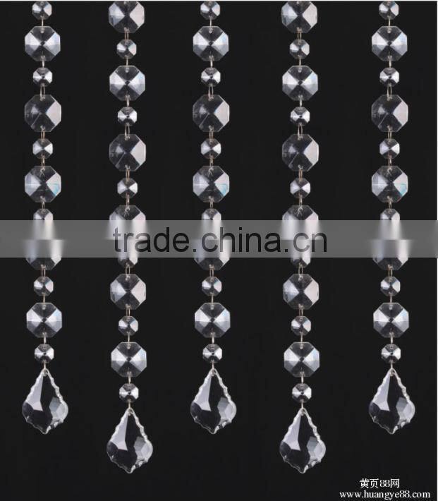 Macine cut shining crystal chandelier octagon beads