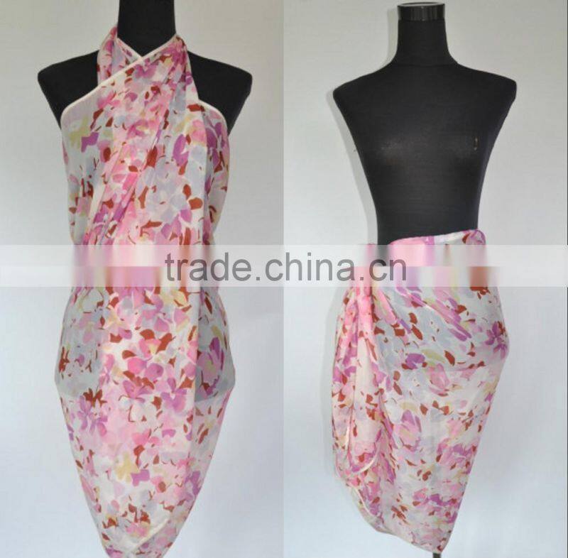 Fashionable Beach Pareo Sarong in 100% Polyester BP068 - With Audited Factory