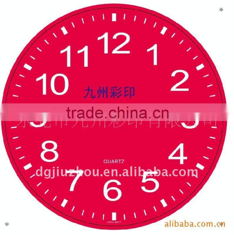 Single colour customized clock face with Arabic numerals