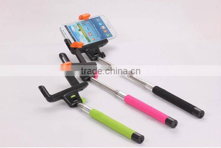 Wholesale price wireless mobile phone monopod, foldable wireless monopod, photo taking favorite selfie stick 2015