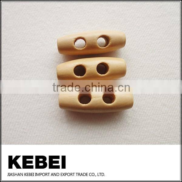 Wood Sewing Horn Toggle Buttons Cloth Brown