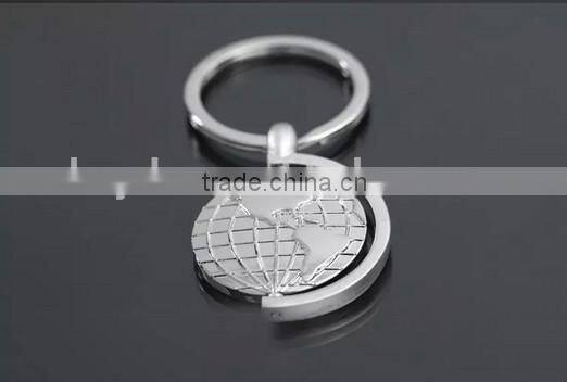 Globe Key Chain Mental Key Chain 360 revolve Kay Chain