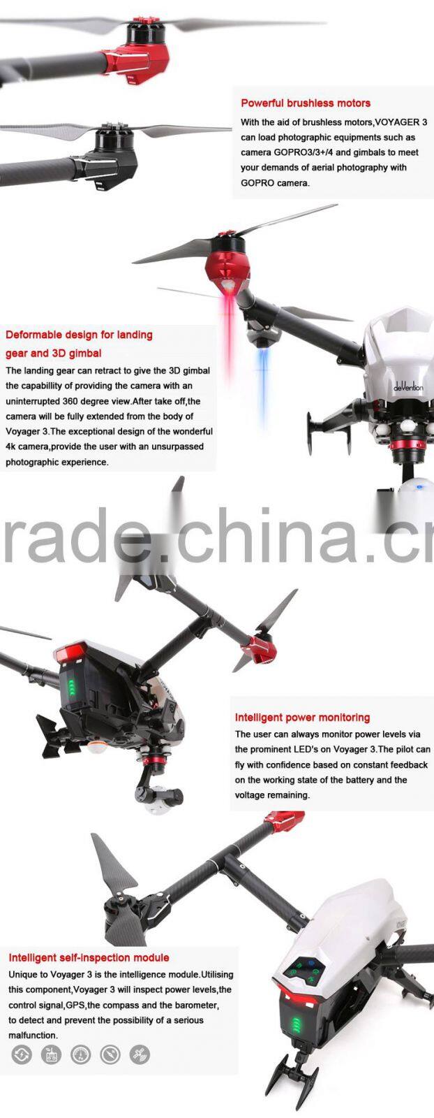 Newest product GPS phone control professional helicopter camera hd with 3D holder