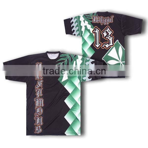 Wholesale china mens sports shooter round neck custom team sublimated tee