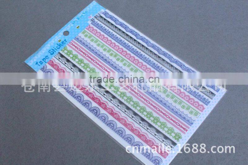 die cut diy decor cup lace pvc wall sticker