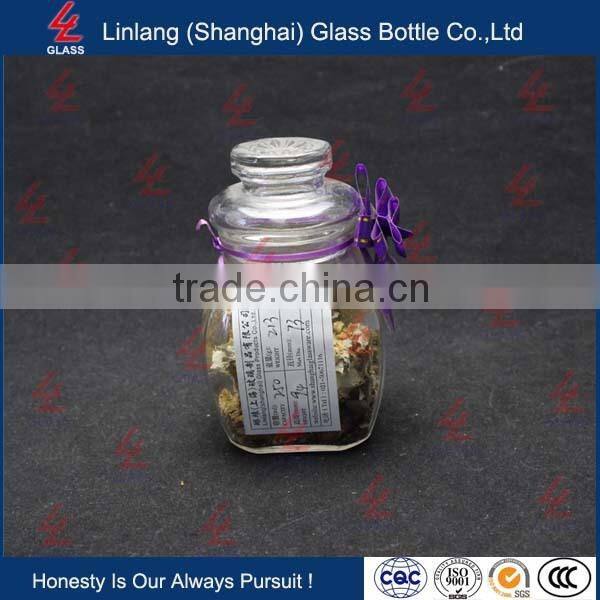 Long Exported Custom Made Glass Cookies Storage Jar